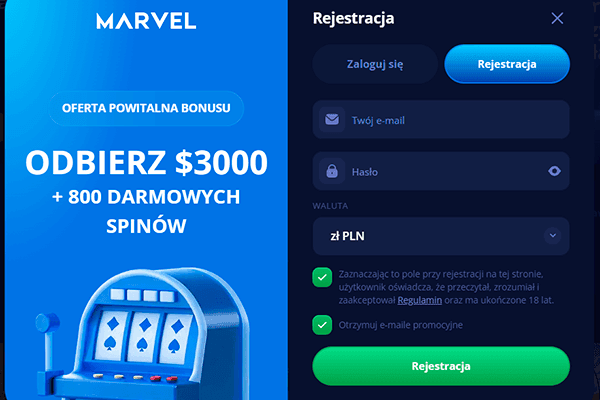 Załóż nowe konto, wypełniając wymagane pola